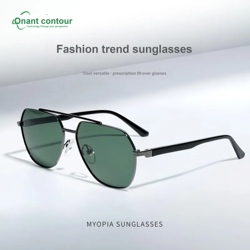Conant Plate Frame Titanium Aviator Sunglasses Unisex-4