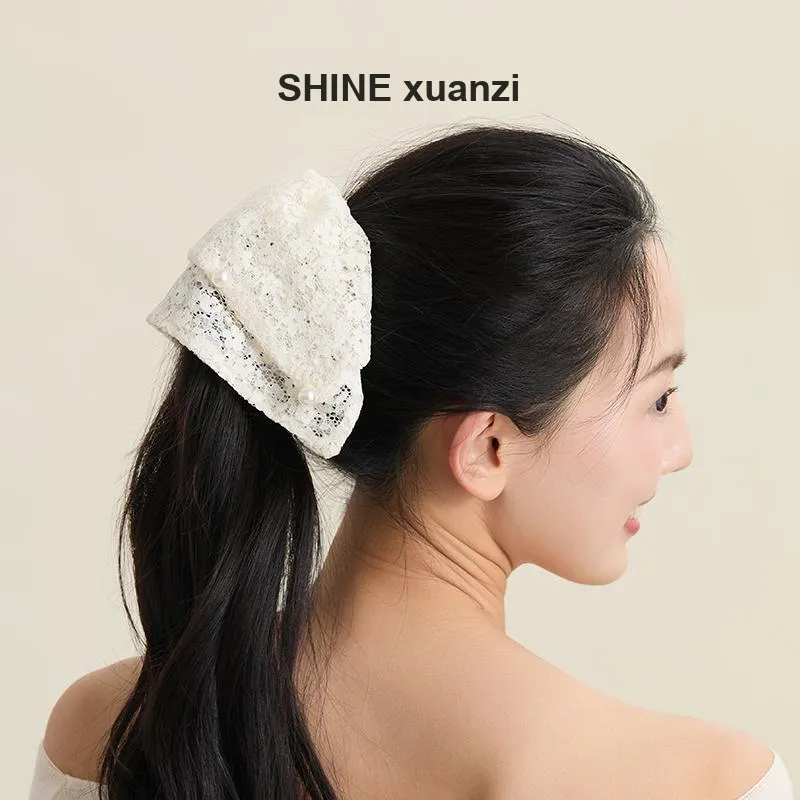 SHINE Fabric, Shell Pearl Hair Tie Women's-4