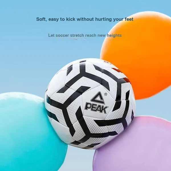 PEAK Size 5 Soccer PVC Machine Stitched Soccer Ball Unisex-7