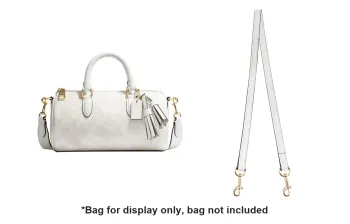 Luxury Care Artisan Workshop Artificial Leather Shoulder Strap Accessories Bag Strap Women's White/Black