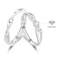 Falling in Love Couple Rings-S925