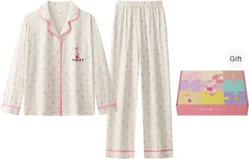 Gongdie x Disney Pajama Set Women's Gift Box Set Rose Red