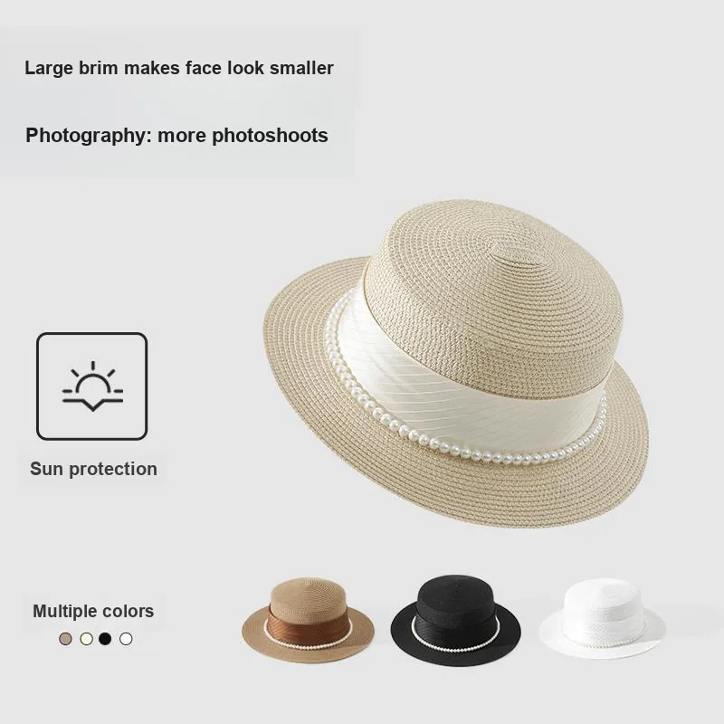 NANJIREN Straw Woven Sun Protection Hats Women's-1