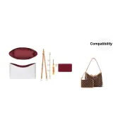 [Combo Bag Full Set]Burgundy Curved Style+Sub Bag Crossbody Set-Carryall Trumpets