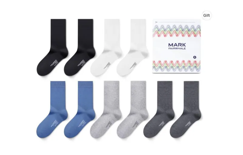 FAIRWHALE Knee High Socks Summer And Fall Unisex Box 5 Pack-4