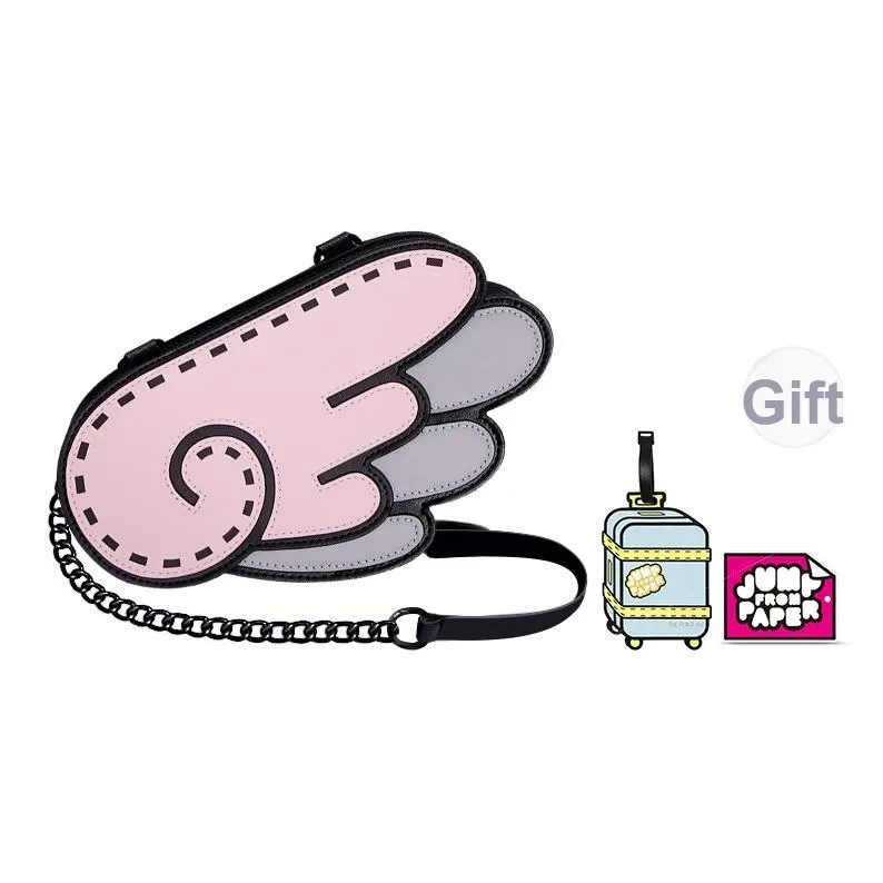 JumpFromPaper Сумка через плечо из синтетической кожи и нейлона женская розовая