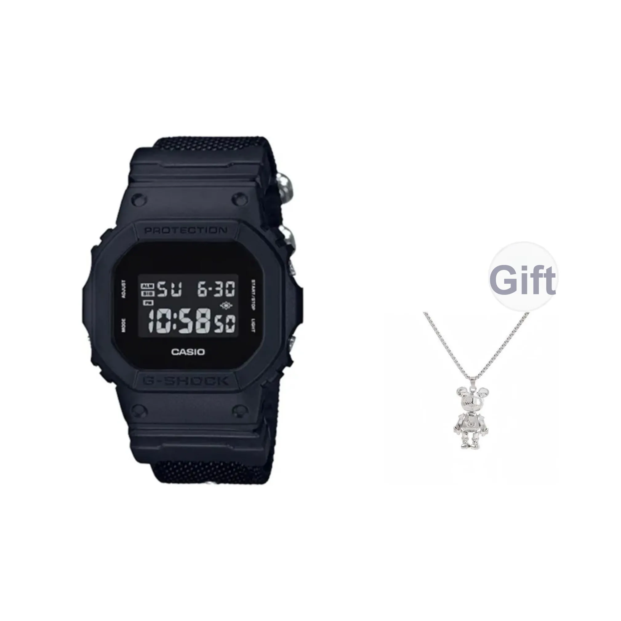 Г Shock Кварцевый Механизм Часы Унисекс Черный Циферблат