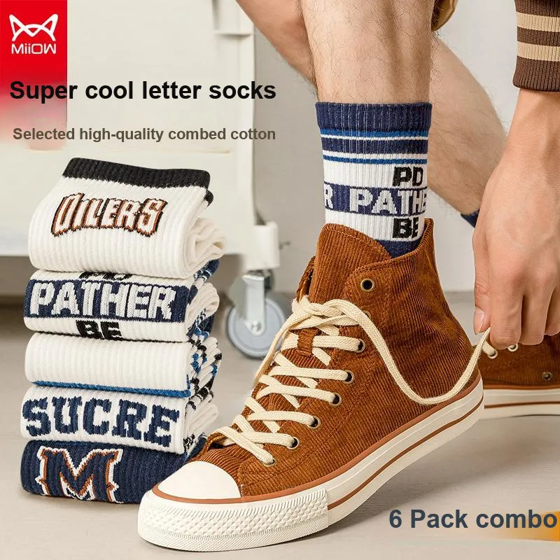 MIIOW Mid Calf Socks Men's 3 Pack-1