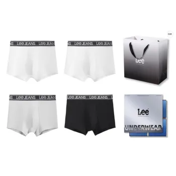 Lee Underpants Men's 4 Pack Box+Shopping Bag