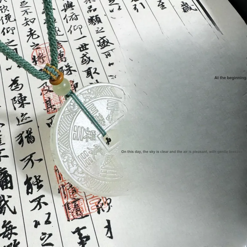JIAOSHIYU Serpentine Jade Necklaces Unisex-3