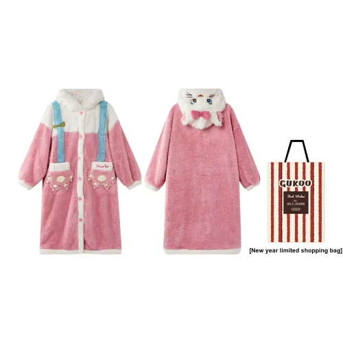GUKOO x Disney Warm Winter Day Банные халаты Женские Румяно-розовый