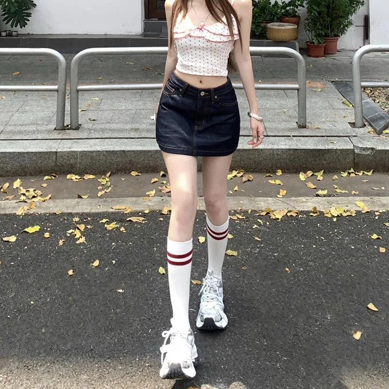 BENGEN Denim Short Skirts Women's-3