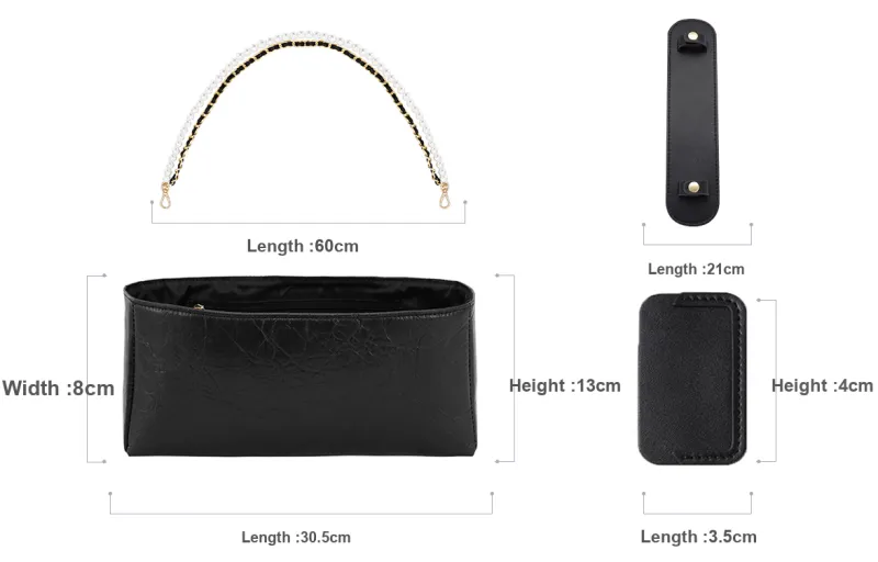 GUYI DuPont Paper Anti-Damage Lining Storage & Organization Bag Accessory Women's Black-32