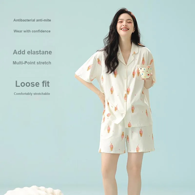 XIAFENYAN Pajama Set Women's Apricot-2