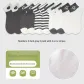Numbers 2 Dark Gray 2 Stripes 2 English 2 Ecru 2 (10 Pack)