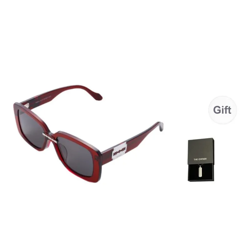 THE OWNER Plate Frame Rectangular Sunglasses Unisex-5