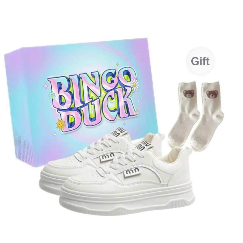 BINGO DUCK Slip Resistant Low Top Skateboard Shoes Women's-0