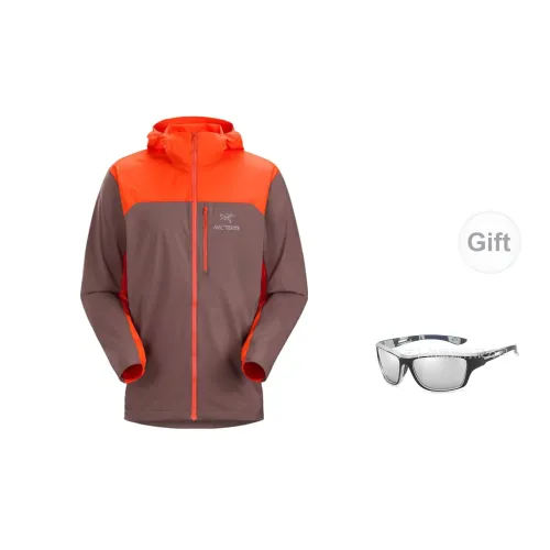 Arcteryx Squamish Windbreaker Jackets Men Velvet Sandalwood - Includes Eyeglasses