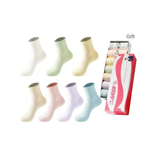 AFISH Носки Crew Женские 7 пар подарочная коробка упаковка