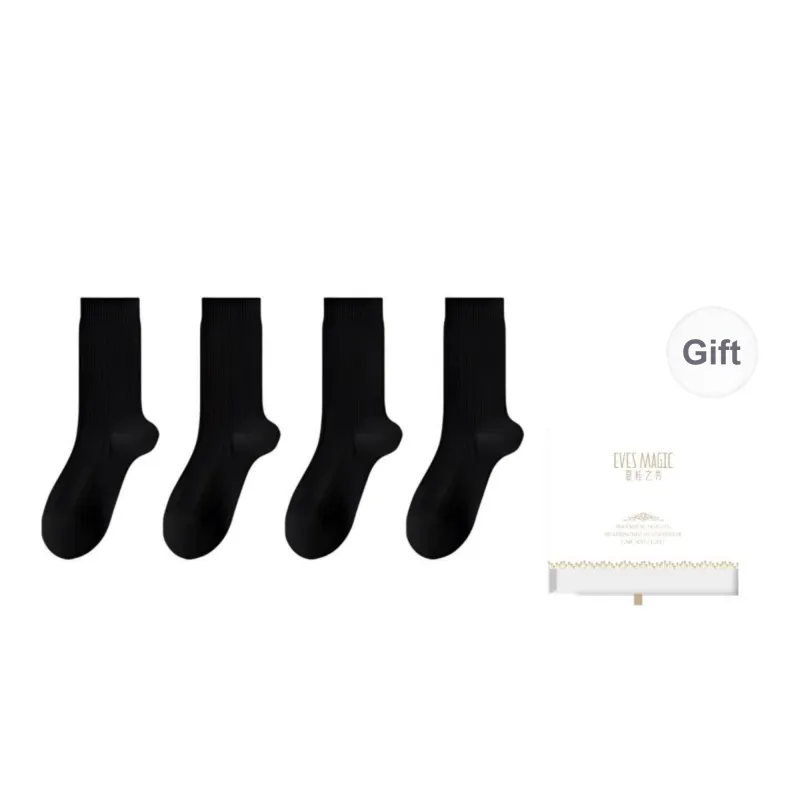 XIA.WA.ZHI.XIU Mid Calf Socks Women's Box 4 Pack-24