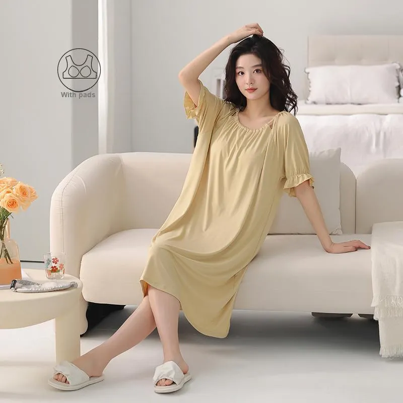 FENTENGCARE Nightgown Women's Gold-4