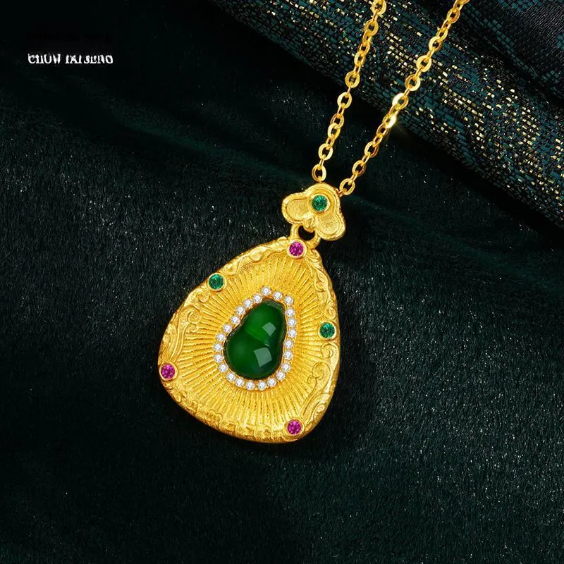 CHOW TAI SENG Glutinous Jade Jadeite Necklaces Women's-2