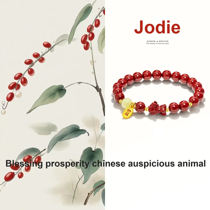 Jodie&Kevin Reconstructed Cinnabar Bracelets Unisex-3