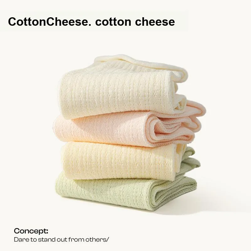 COTTON CHEESE Mid Calf Socks Women's 5 Pack-2