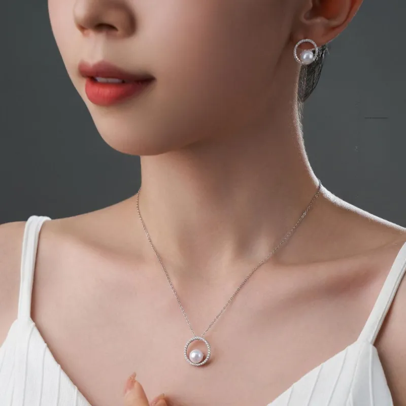 ME LUXE Pearl Stud Earrings Women's-1