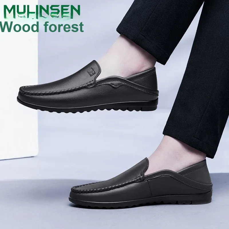 Mulinsen Men's Casual Shoes Men Low Top Black/Brown/White-3