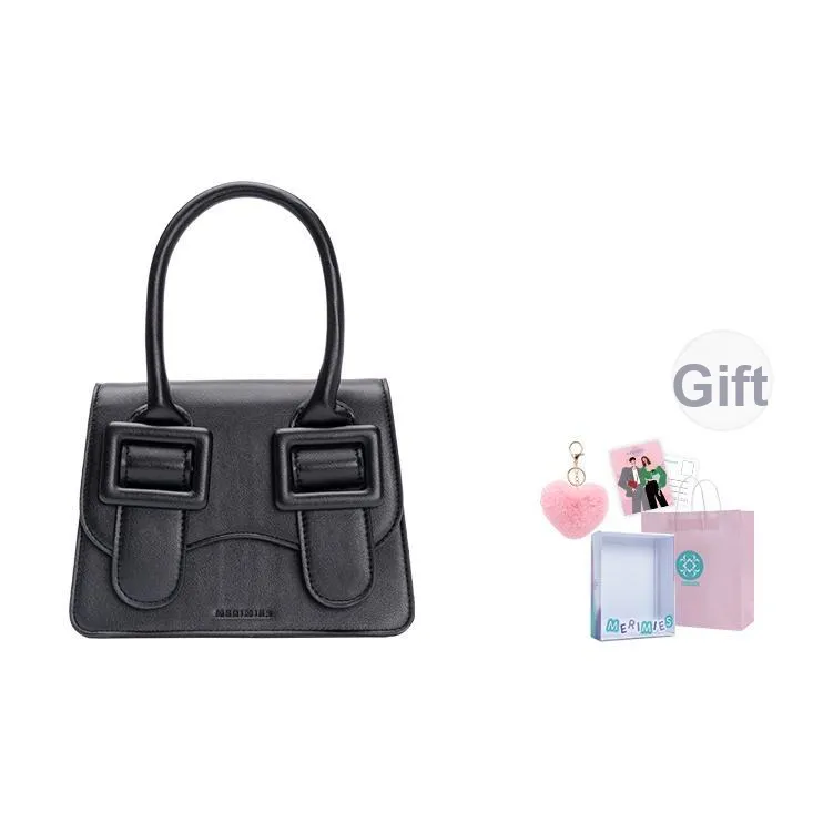 MERIMIES Vegan Eco Friendly Кожа Сумка Сумка через плечо Сумка через плечо Женская Темно-Черная