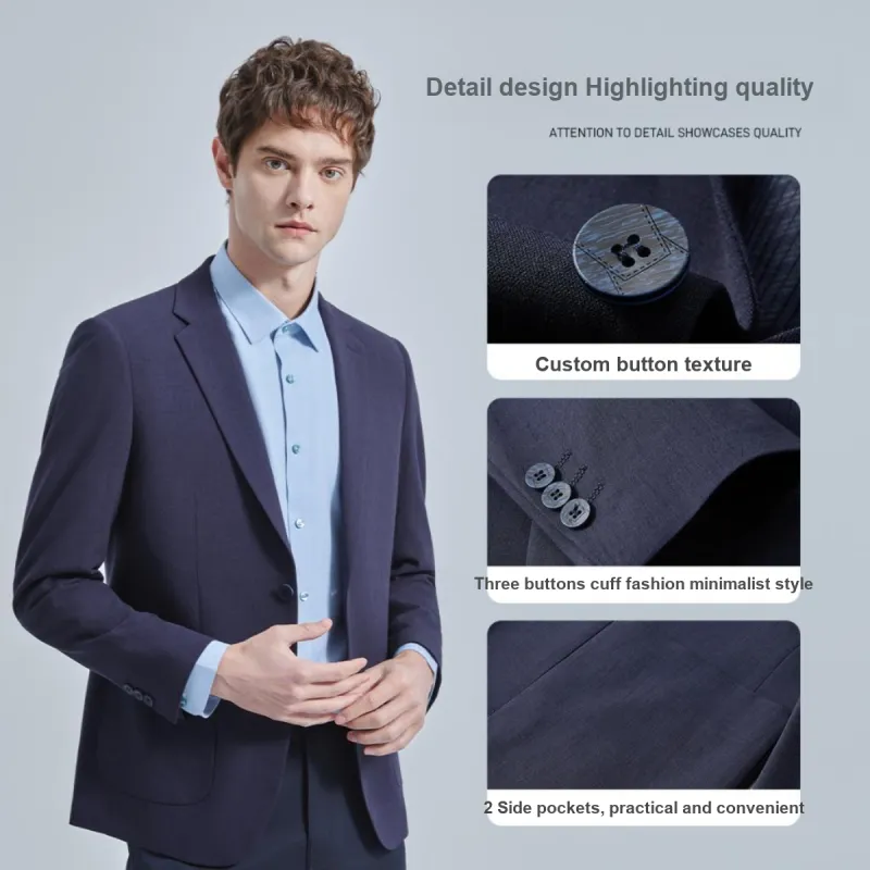 SHANSHAN Business Suit Men's Navy Blue-2