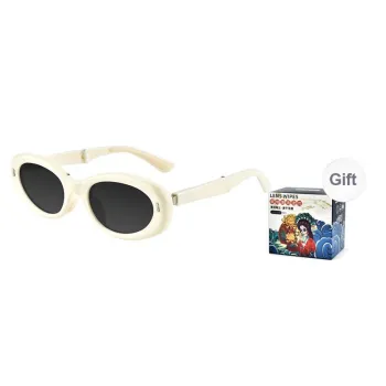 Ournor TR/Memory Plastic Oval Sunglasses Unisex Black