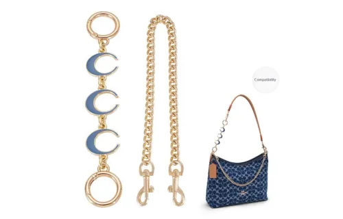 Lan Bao Fan Alloy Metal Chain DuPont Paper Liner Bag Accessories Gold