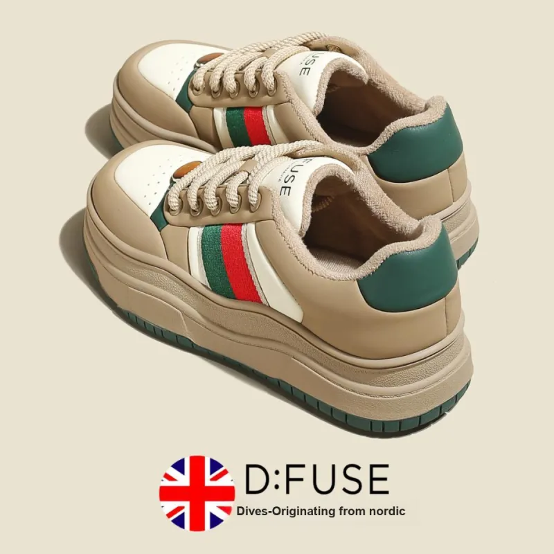 D:FUSE SCANDINAVIA Warm Height Increasing Low-Top Skateboard Shoes Women's-5