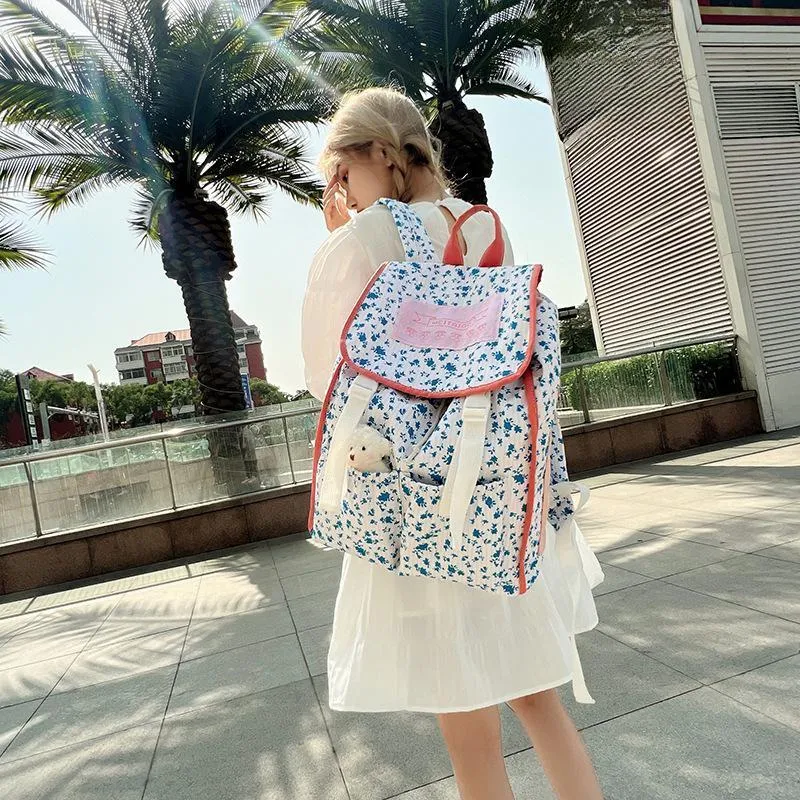 Bywhich Nylon Backpack Women's Pink/Blue/White-6