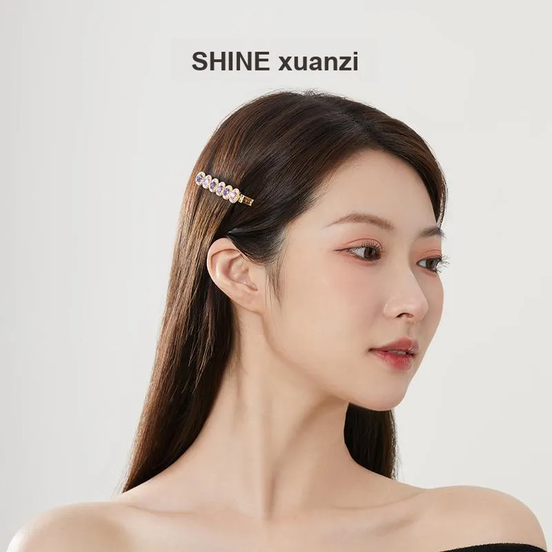 SHINE Alloy, Crystal Diamond Hair Clips Women's-3