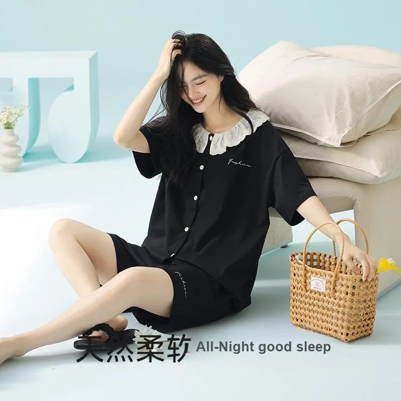 XIAFENYAN Pajama Set Women's Black-4
