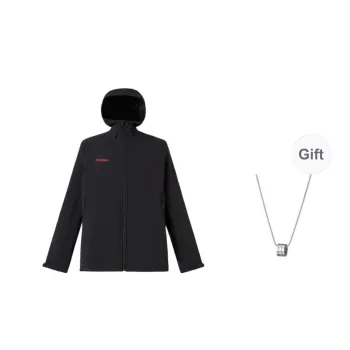 MAMMUT Clion Jackets Coats Unisex Black Comes With Necklace