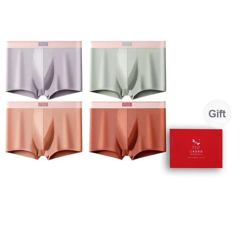 RED DRAGONFLY Cotton Panties Men's Gift Box Set Of 4-0