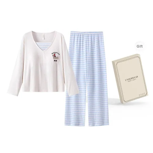 O'MESIK Pajama Set Women's Gift Box Set Blue