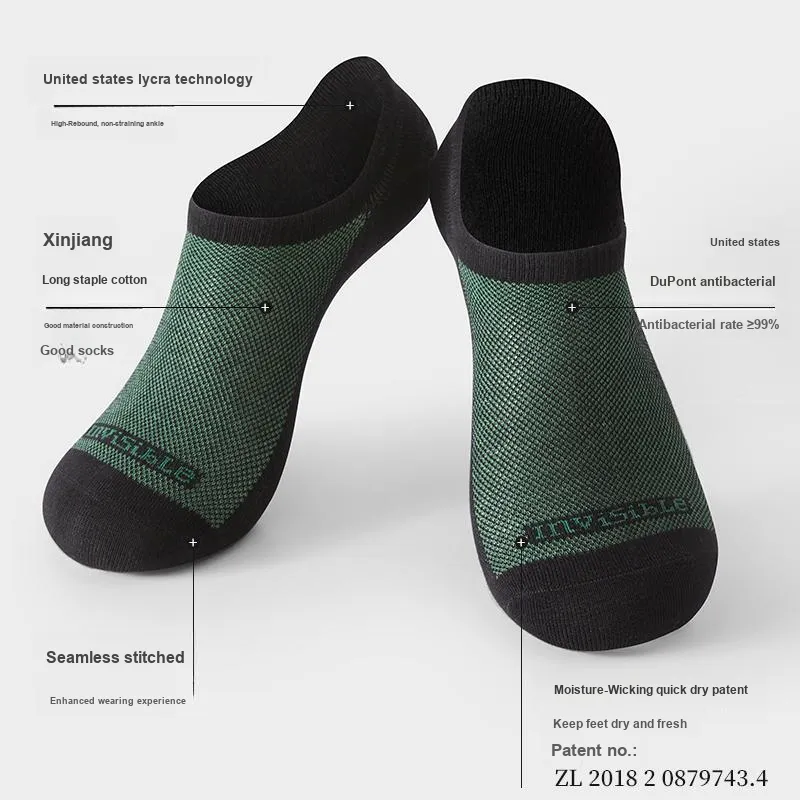INVISIBLE No Show Socks Unisex 5 Pack-6