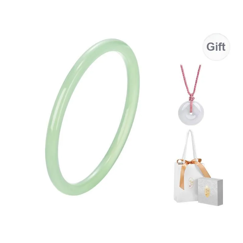 MAMADESHOUHU Chalcedony Elegance Brightening Elegant Jade Bangle Women's-3