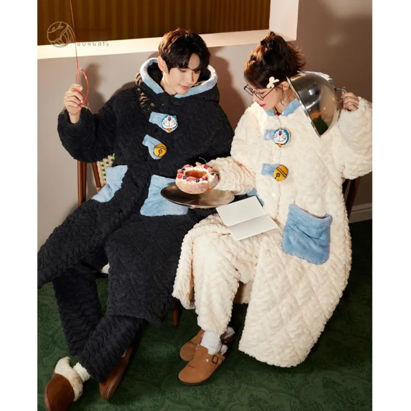Gongdie x DUOLA A MENG LIANMINGKUAN Pajama Set Women's White-2