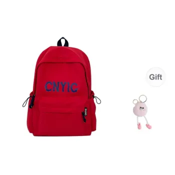 BRABOSTON Nylon Backpack Unisex Red/Yellow/Blue/Black
