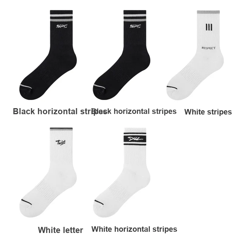 H YXIANG Mid Calf Socks Men's 5 Pack-15