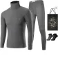 Turtleneck Clothing Sets (Dark Gray) 100% cotton Neck Warmer/Includes 2 Pairs of Cotton Socks+Shopping Bag