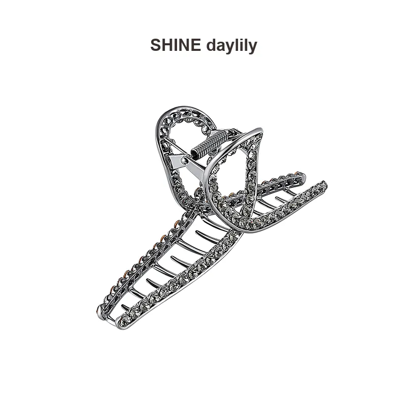 SHINE Alloy, Crystal Diamond Hair Clips Women's-2