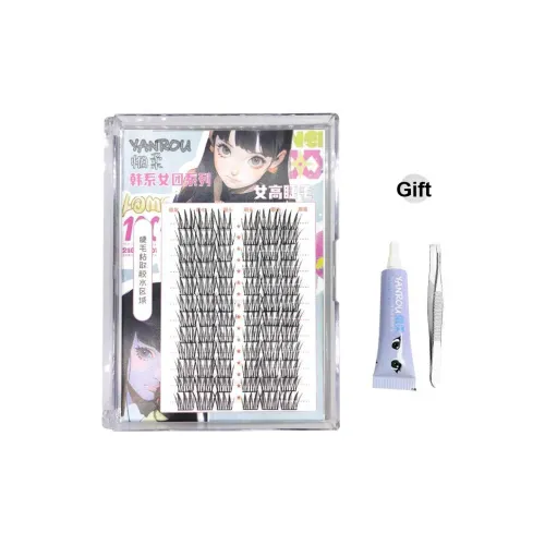 YANROU Korean Girl Group Collection Женский Идол Накладные ресницы Натуральный Увеличивающий Стиль [Бесплатно Клей Пинцет]