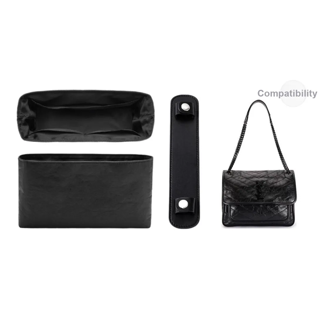 Lan Bao Fan Nylon Shoulder Pads Bag Insert Women's Black